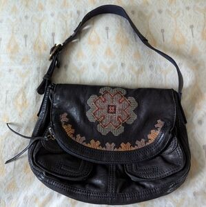 Lucky Brand Boho Embroidered Shoulder Bag